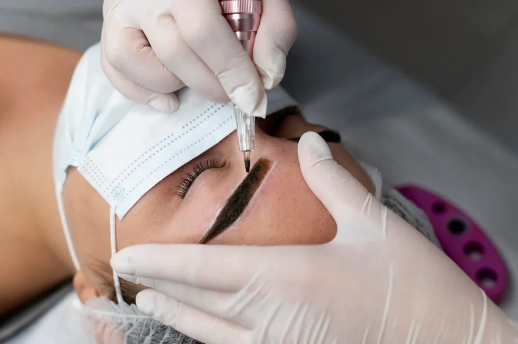 Eyebrow microneedling